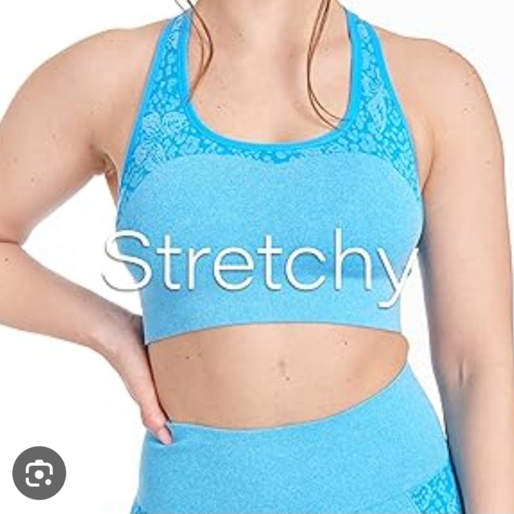 MAXXIM Blue Women's Stretchy Sports Bra